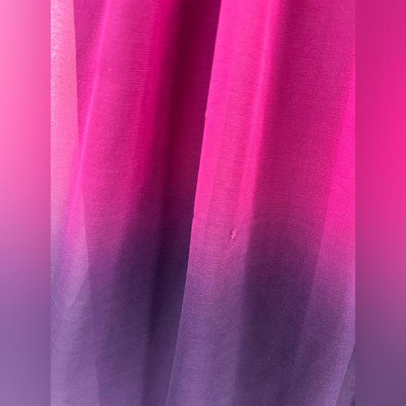 Marc Bouwer Silk/Satin Ombre Chiffon Empire Waist Knee Length Party Dress Size 2 - Picture 7 of 14